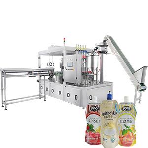 Juice Drink Stan up Bags Spout Pouch Filling and Capping Machine