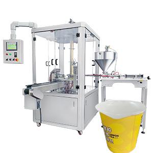 Automatic juice cup filling and sealing machine