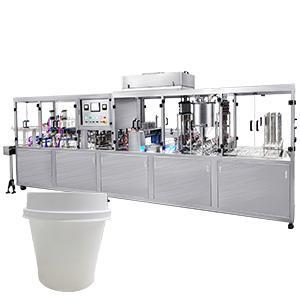 Automatic yogurt pudding cup filling sealing machine