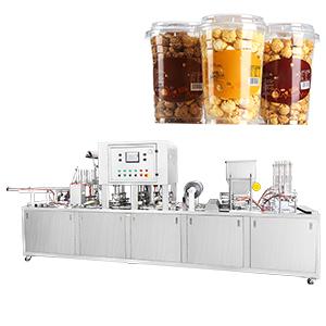 automatic cup machine popcorn peanut bean food & beverage liquid filling machinery