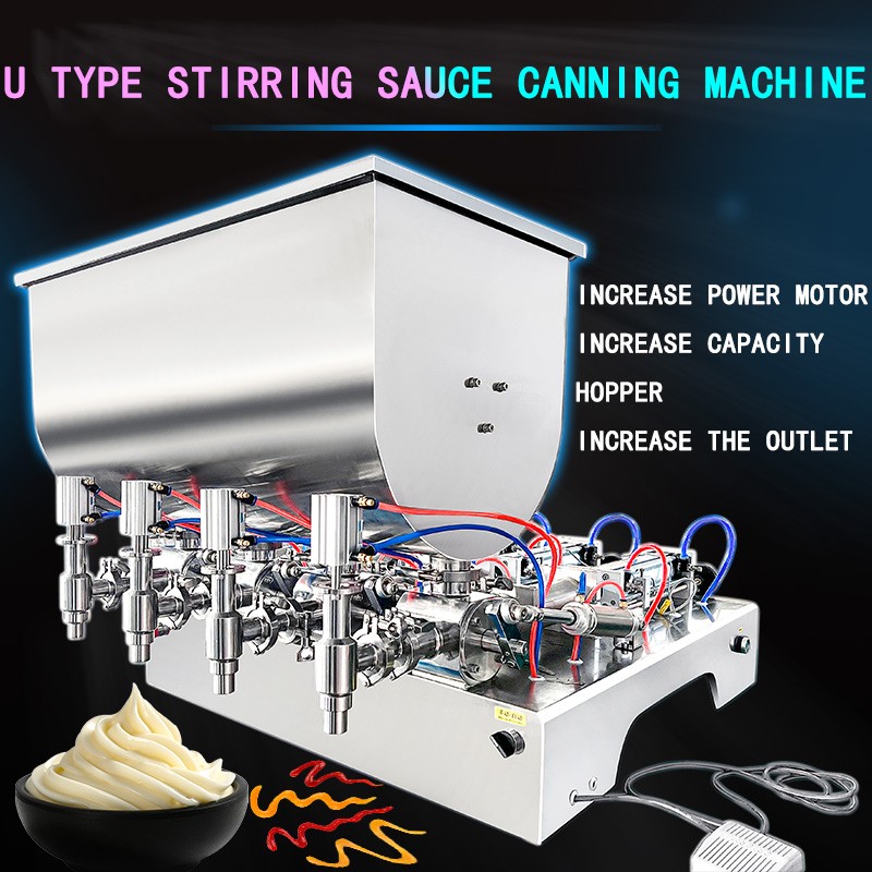 4 Head Semi Automatic Liquid Chilli Paste Filling Machine