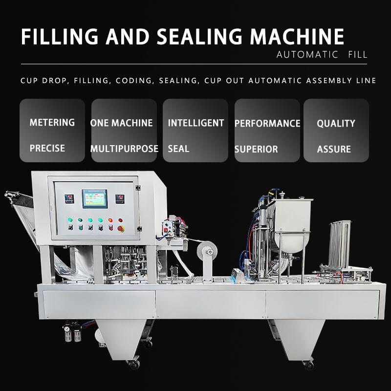 Automatic fruit jelly Cup filling and sealing machine