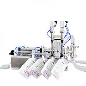 Semi Automatic standing spout pouch filling capping machine