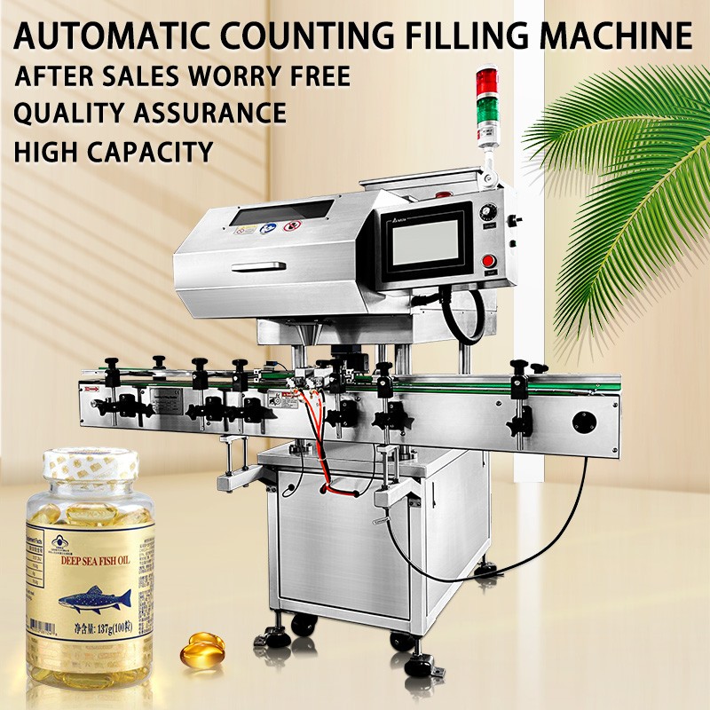 Multi Channel Automatic Electronic Vibrating Medicine Bottle Capsule Counter Soft Gel Pill Tablet Counting Filling Machine