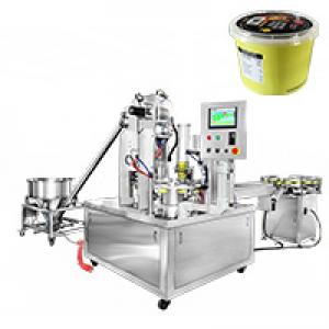 Automatic Jam honey powder yogurt sauce jelly filler packaging Sealing Rotary Cup Filling Machine